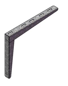 Wall bracket for 2 pipes